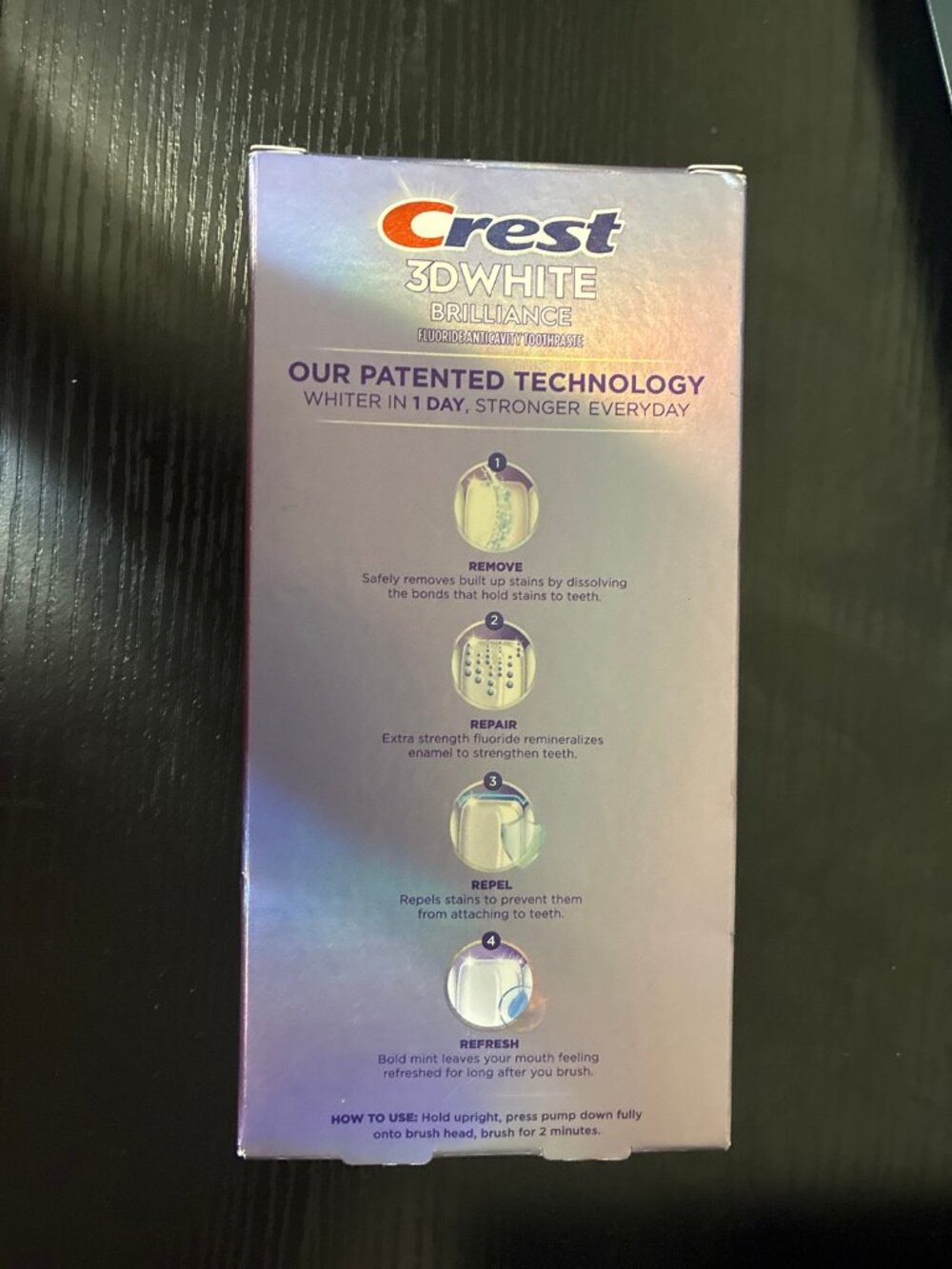 Crest 3D White Brilliance Deep Stain Remover Toothpaste 3.1 oz New